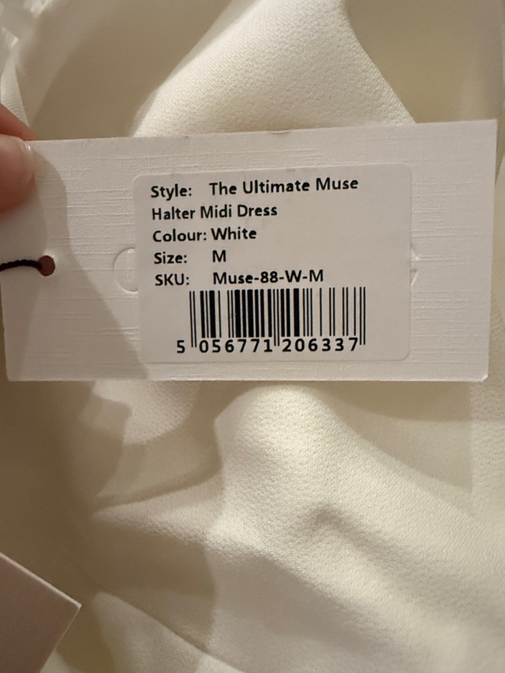 White Halter Midi Dress - Picture 4 of 5